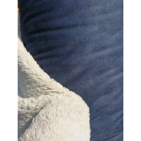 Suédine Doublée Moumoute Bleue