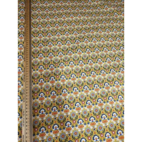 Velours fin côtelé Fleurs d ornement