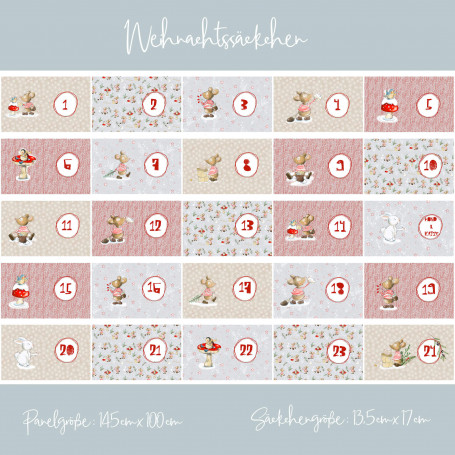 Calendrier de l'avent à coudre Lillestoff Weh