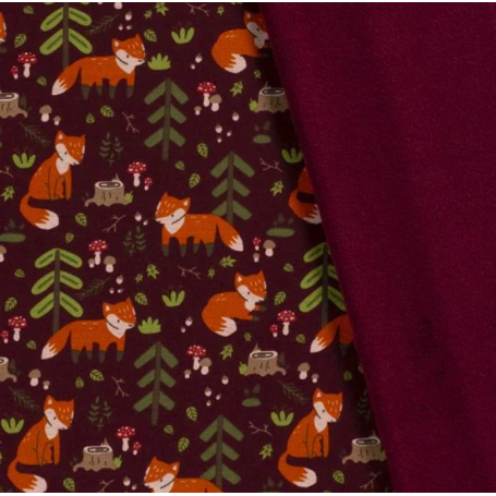 Sweat minkee Souches et renard (vin rouge)